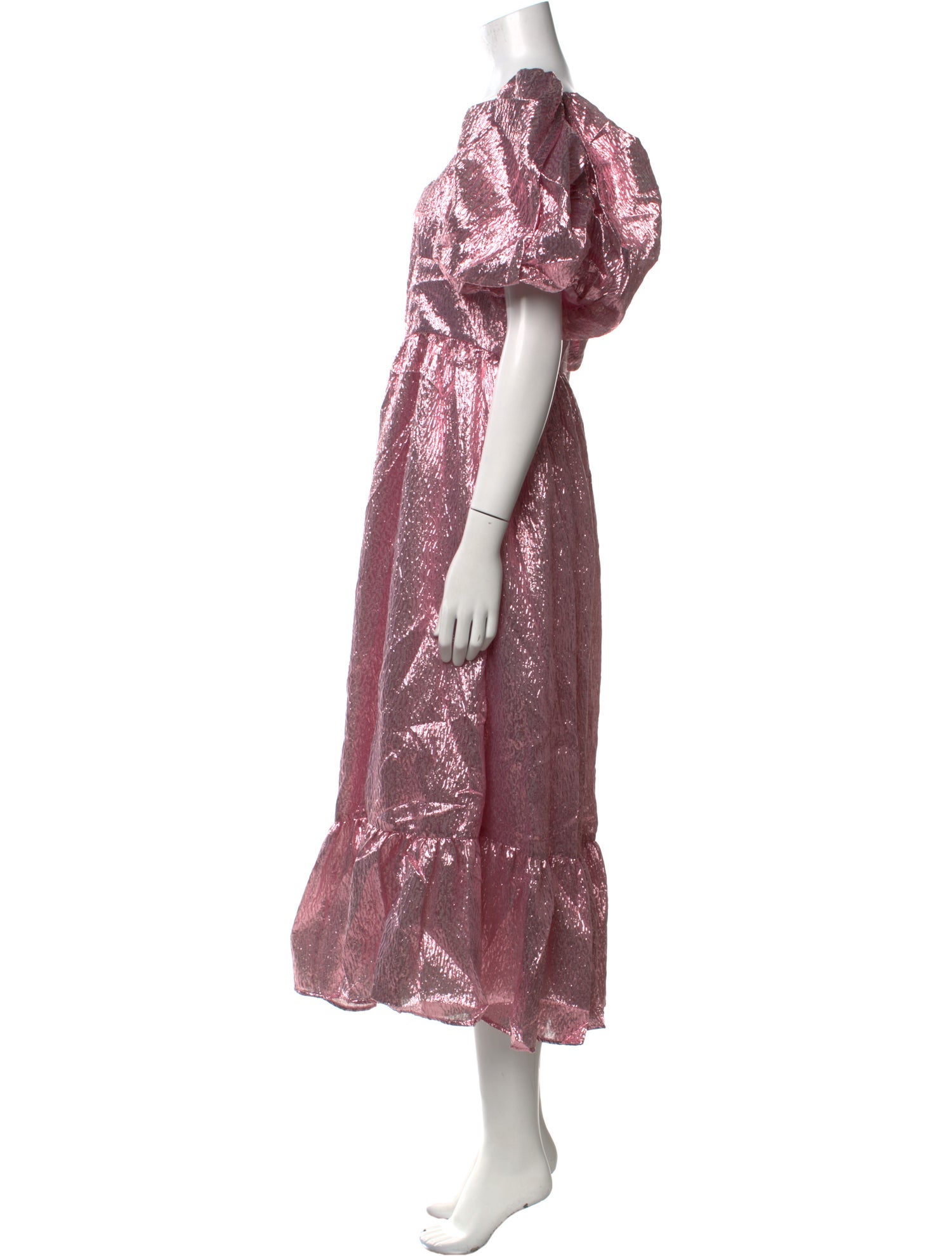 Loeffler Randall Square Neckline Midi Length Dress