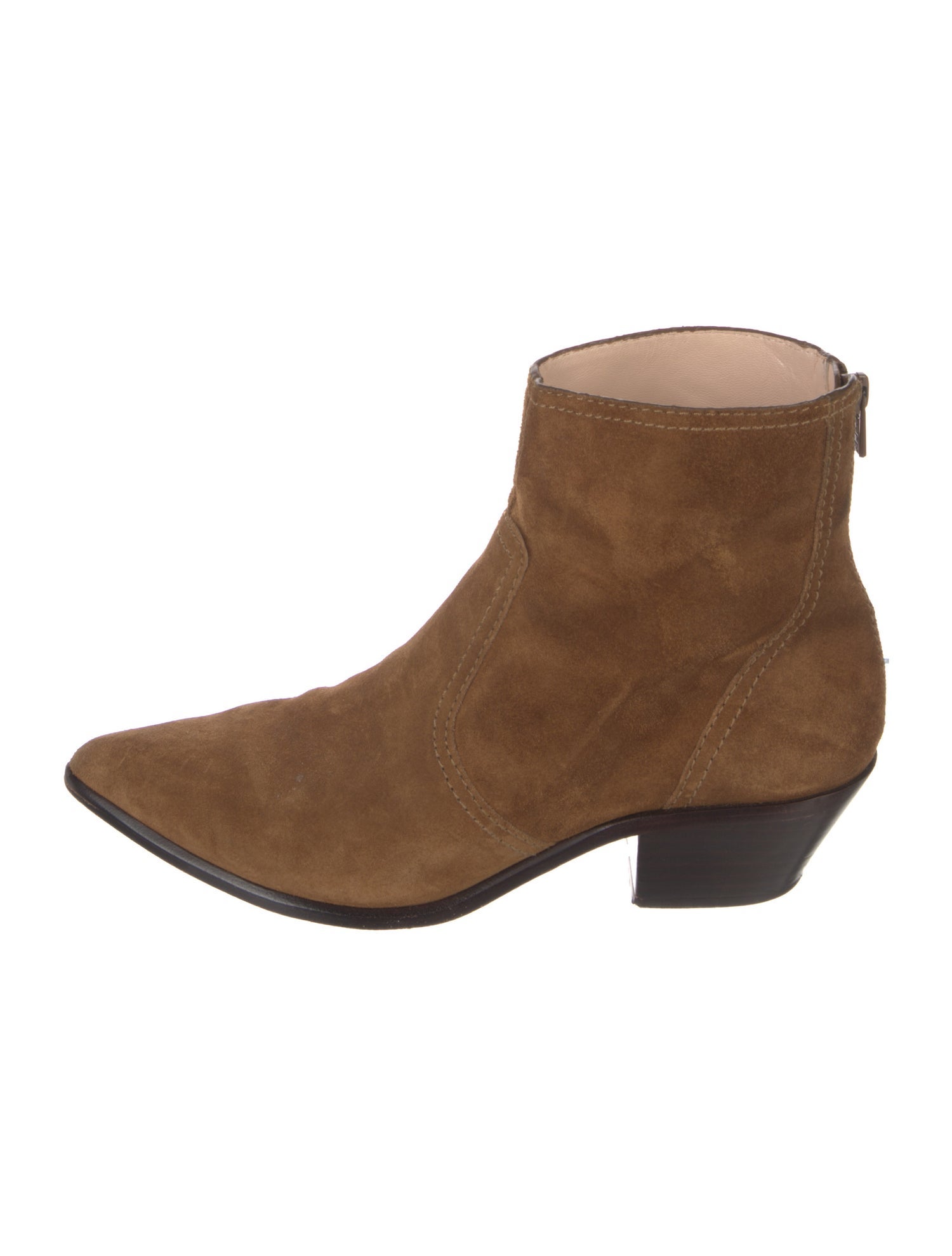 Loeffler Randall Suede Colorblock Pattern Western Boots