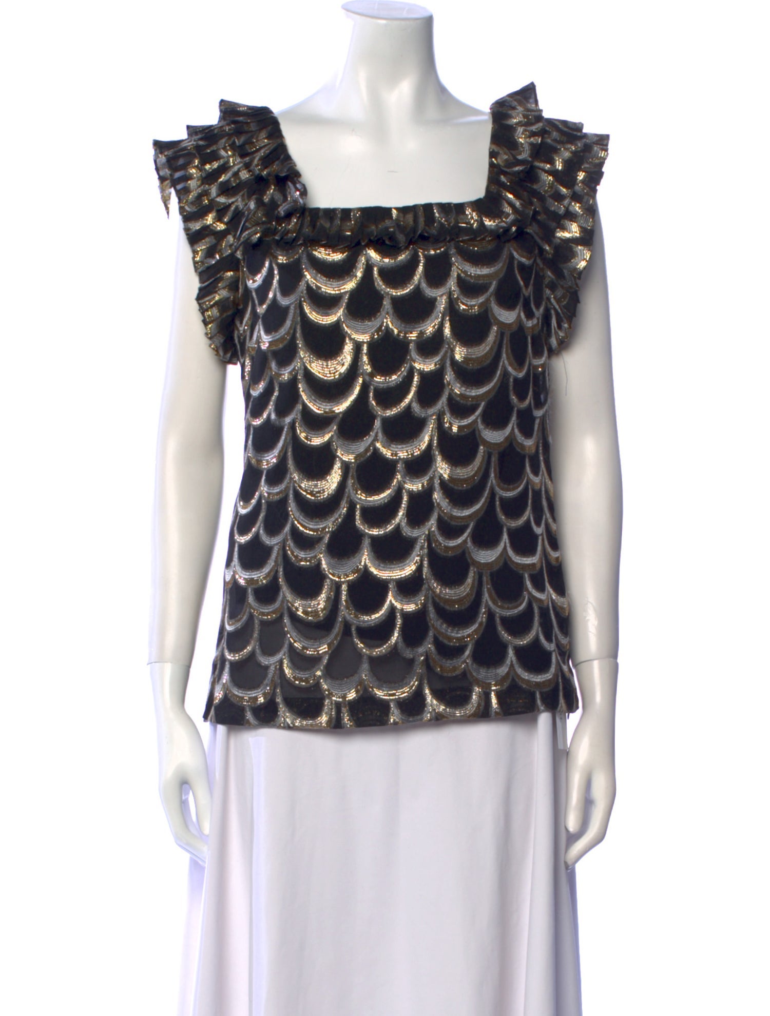 Loeffler Randall Silk Printed Top