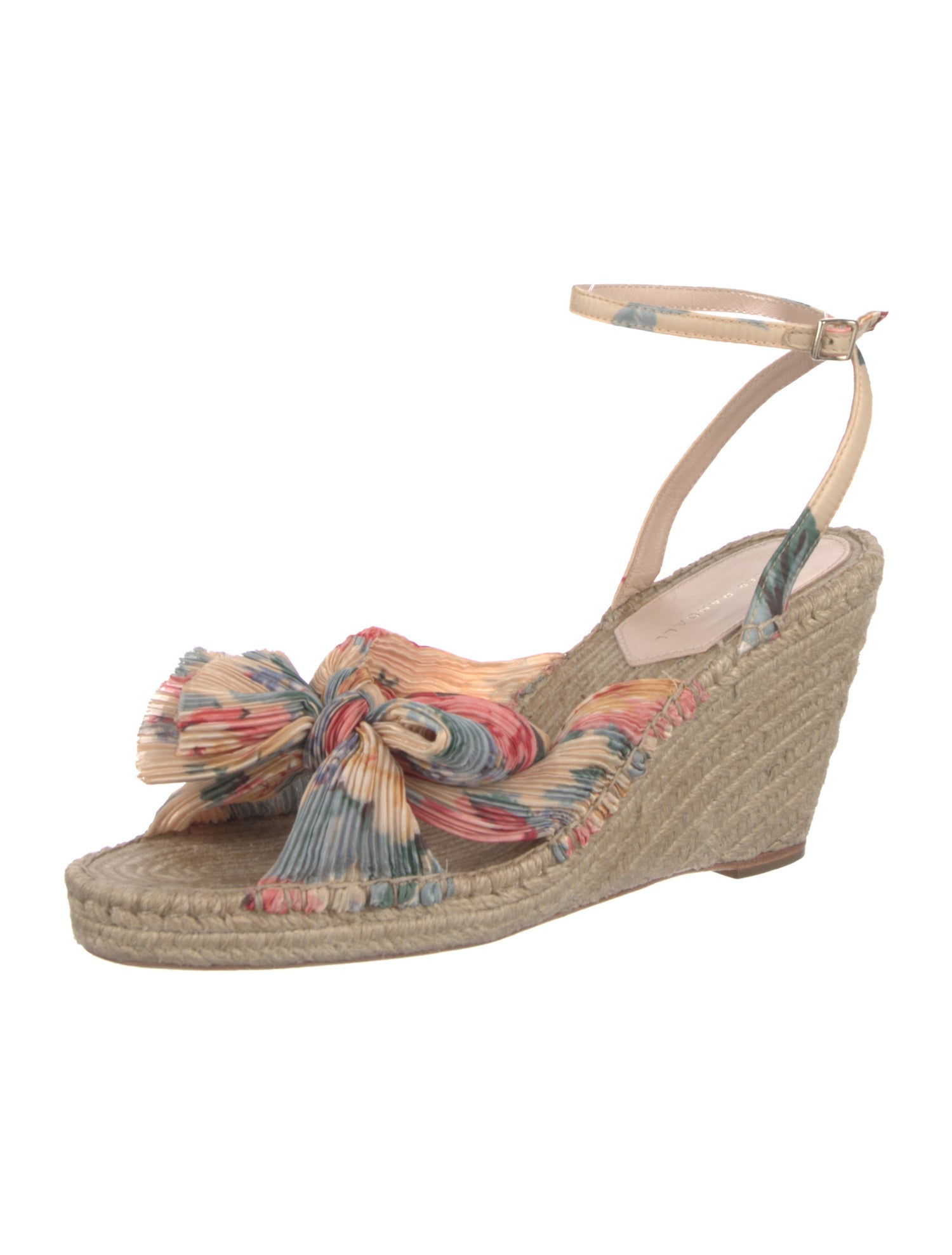 Loeffler Randall Floral Print Bow Accents Espadrilles