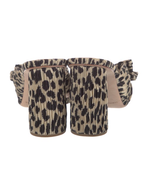 Loeffler Randall Animal Print Bow Accents Slides