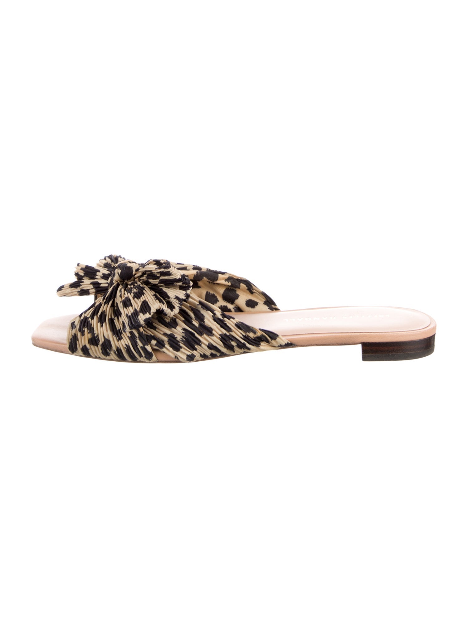Loeffler Randall Animal Print Bow Accents Slides