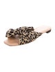 Loeffler Randall Animal Print Bow Accents Slides