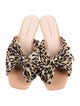 Loeffler Randall Animal Print Bow Accents Slides