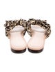 Loeffler Randall Animal Print Bow Accents Slides