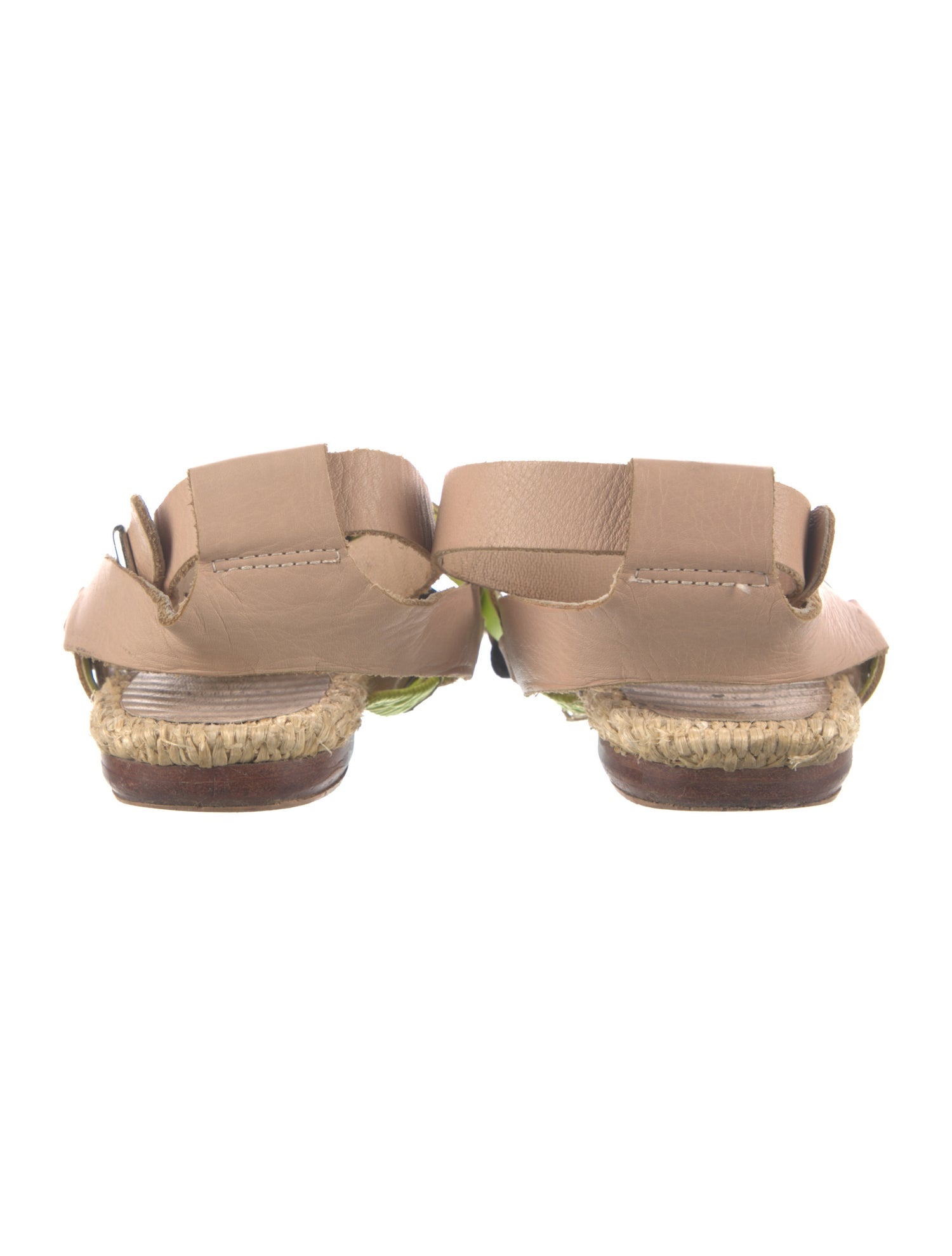 Loeffler Randall Leather Colorblock Pattern Sandals