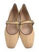Loeffler Randall Straw Grosgrain Trim Mary Jane Flats