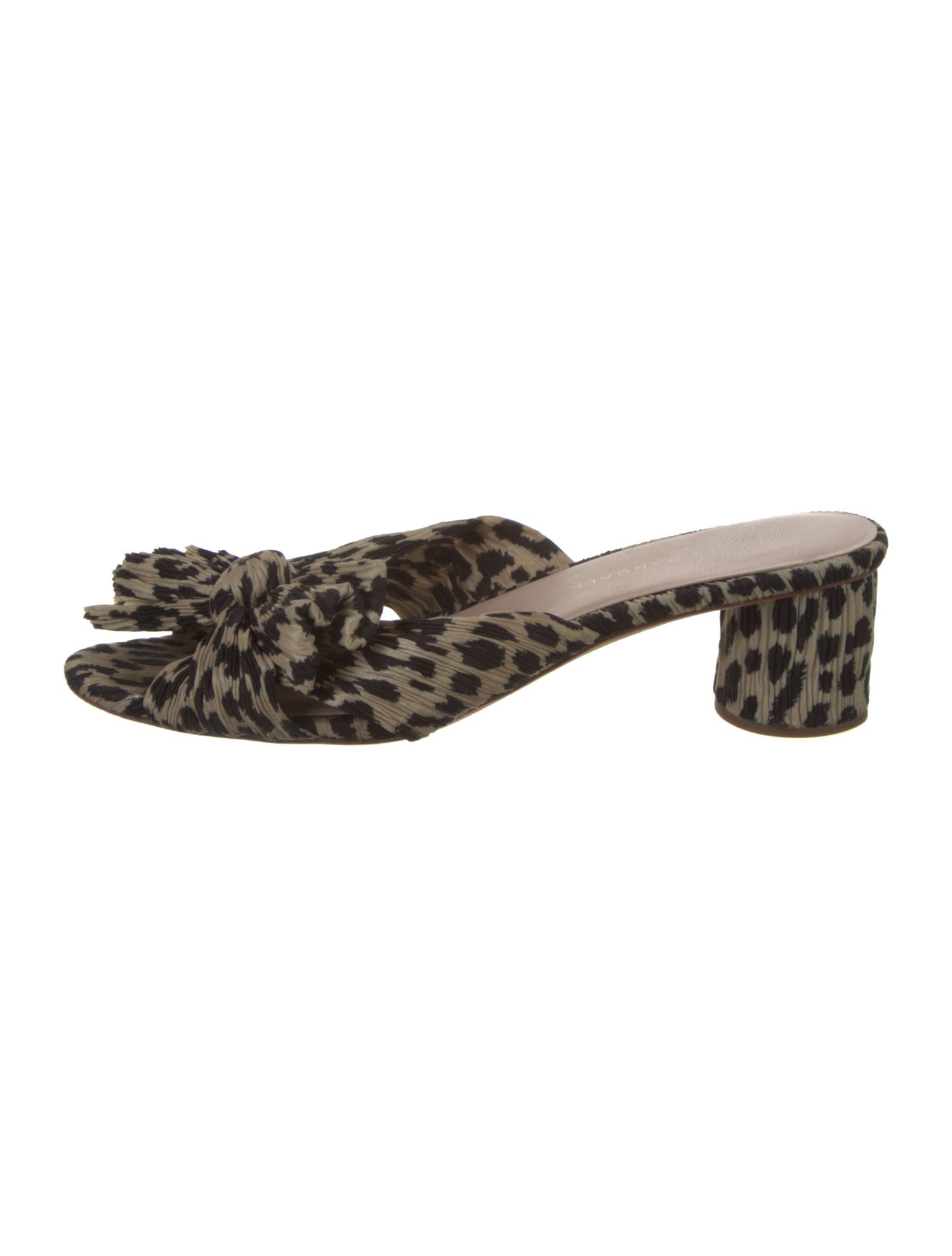 Loeffler Randall Animal Print Bow Accents Slides