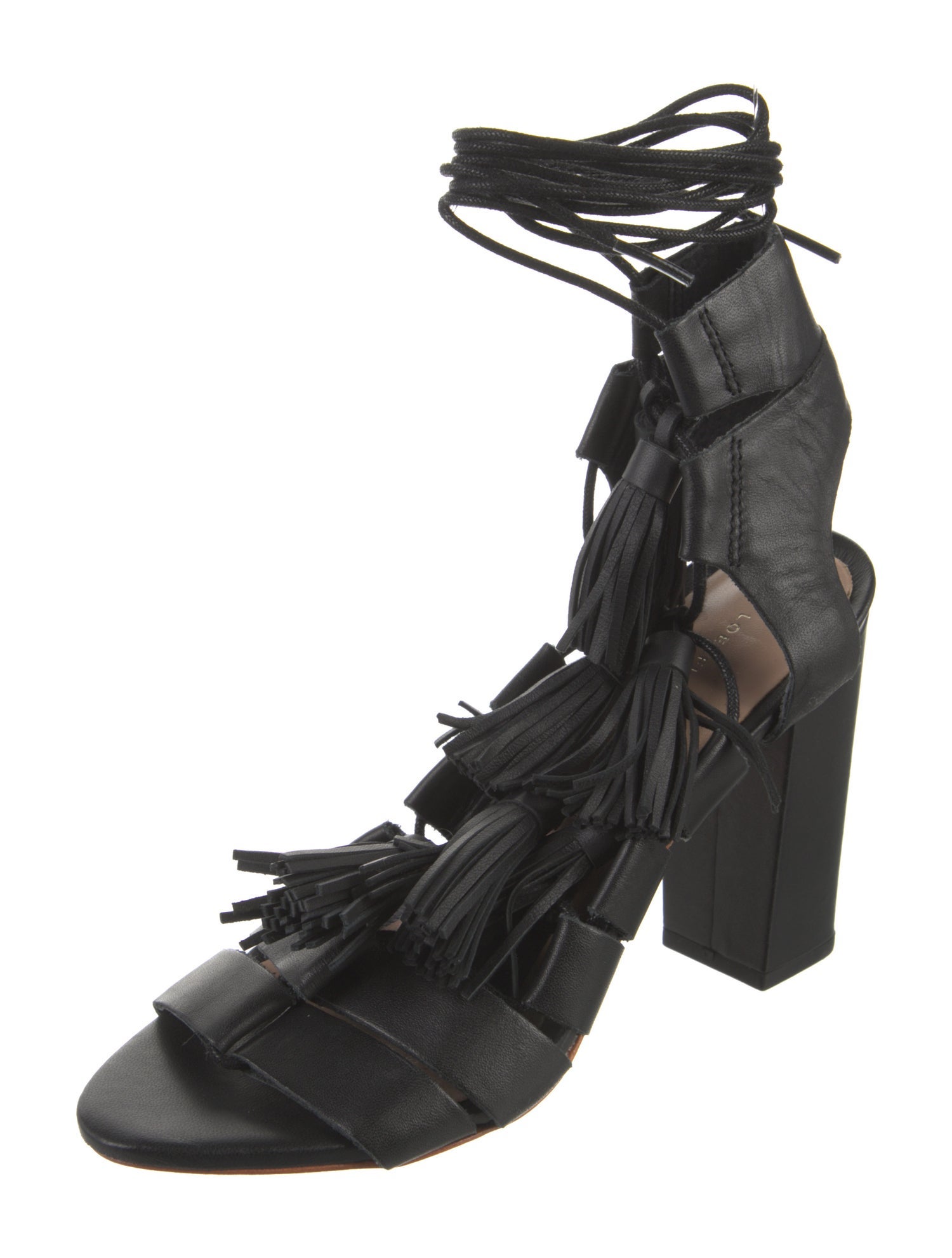 Loeffler Randall Leather Tassel Accents Gladiator Sandals