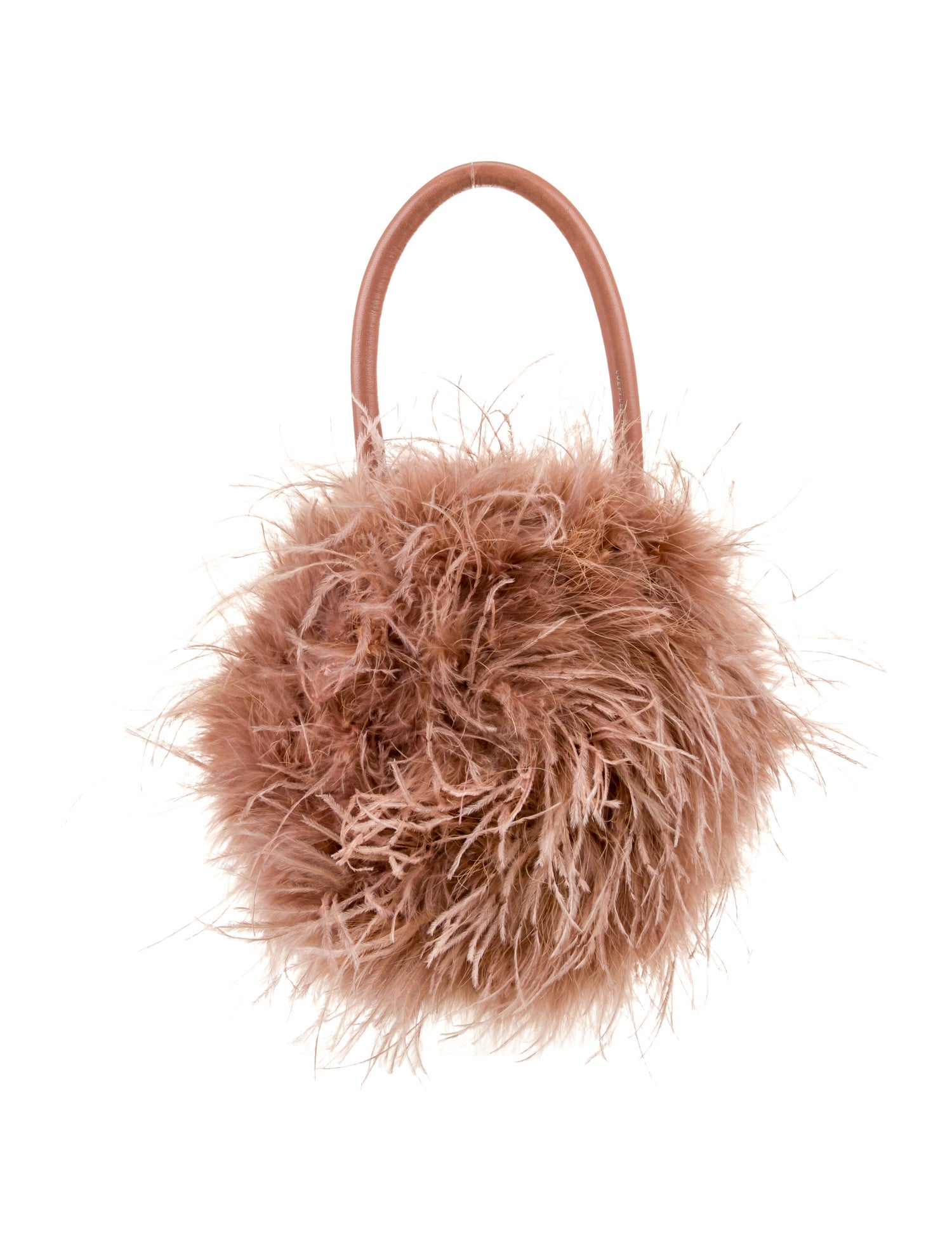 Loeffler Randall Ostrich Feather Top Handle Bag
