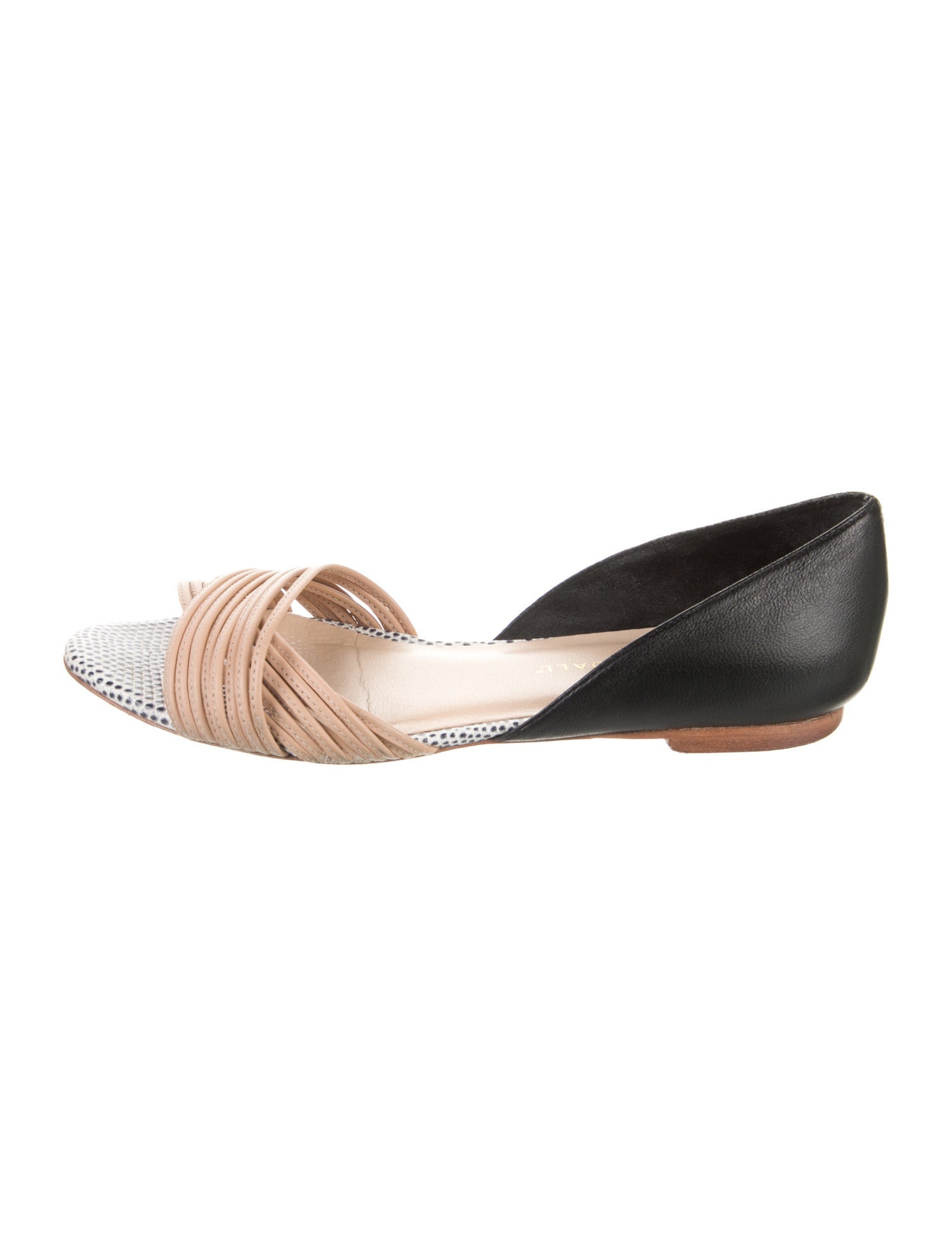Loeffler Randall Leather Colorblock Pattern D'Orsay Flats