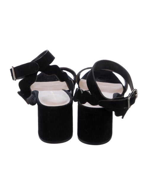 Loeffler Randall Suede Scalloped Accent Sandals