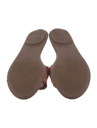 Loeffler Randall Suede Ruffle Embellishment Slides