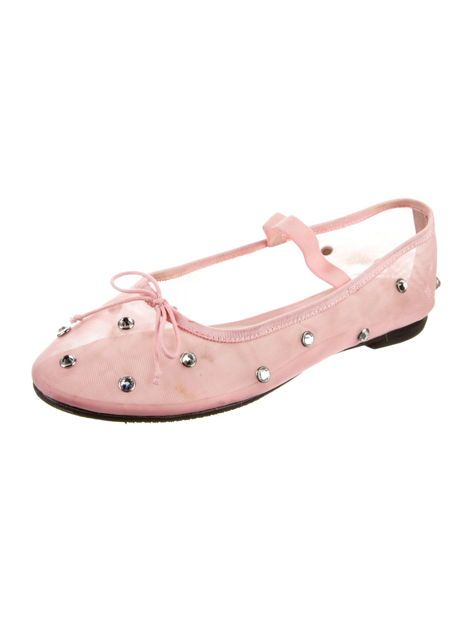 Loeffler Randall Mesh Bow Accents Ballet Flats