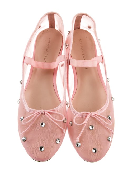 Loeffler Randall Mesh Bow Accents Ballet Flats