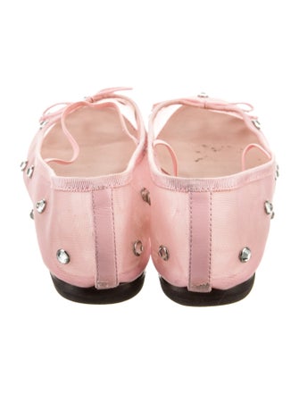 Loeffler Randall Mesh Bow Accents Ballet Flats