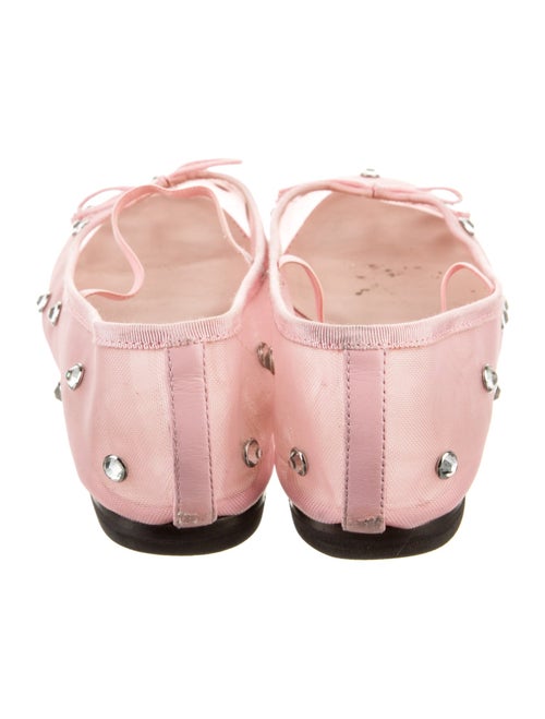 Loeffler Randall Mesh Bow Accents Ballet Flats