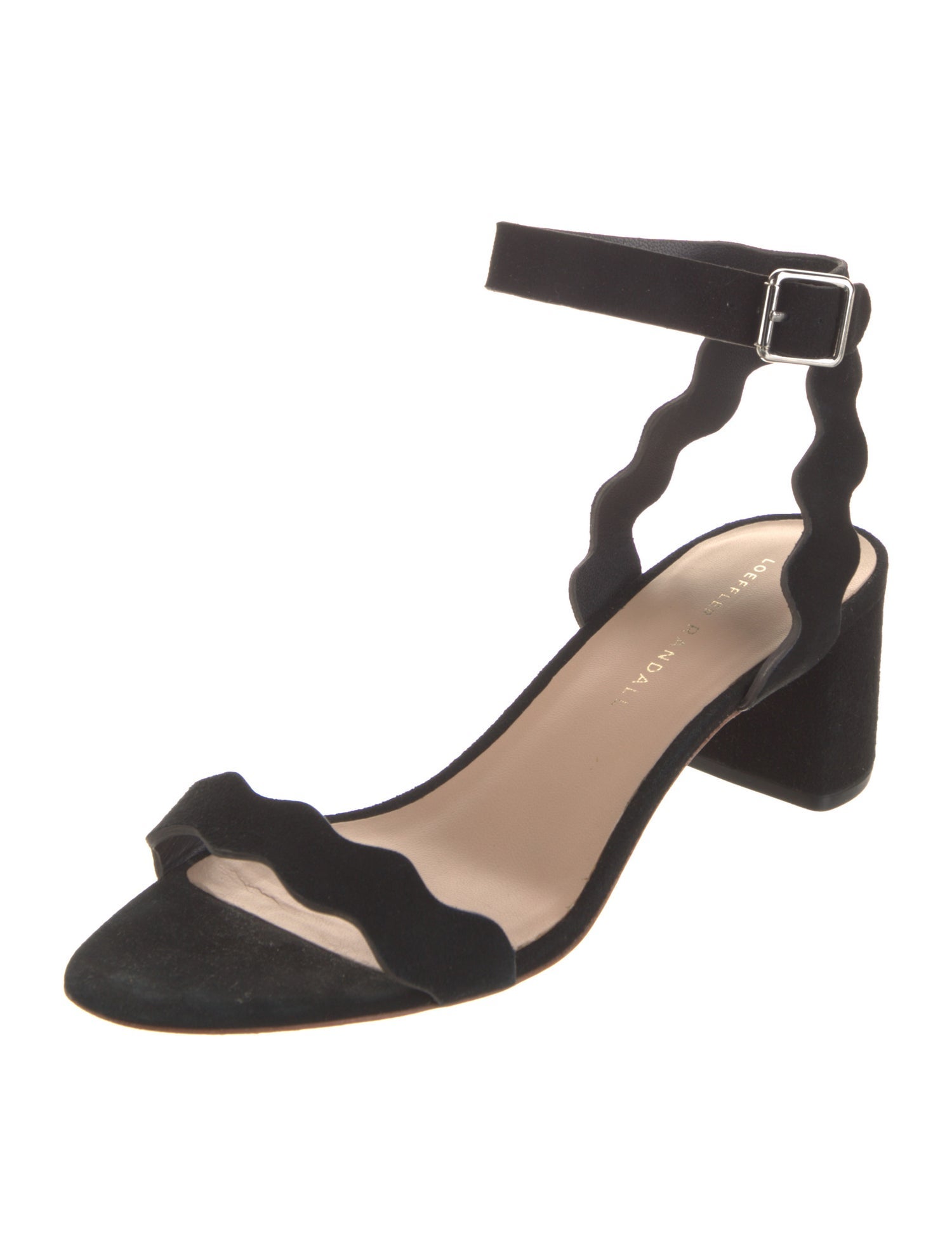 Loeffler Randall Suede Scalloped Accent Sandals