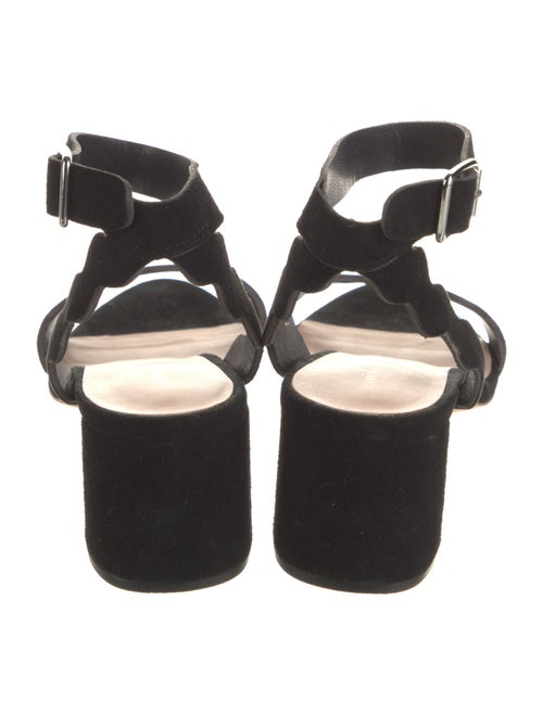 Loeffler Randall Suede Scalloped Accent Sandals