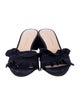 Loeffler Randall Suede Ruffle Embellishment Slides