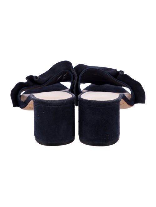 Loeffler Randall Suede Ruffle Embellishment Slides