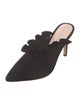 Loeffler Randall Suede Ruffle Embellishment Mules