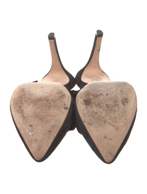 Loeffler Randall Suede Ruffle Embellishment Mules