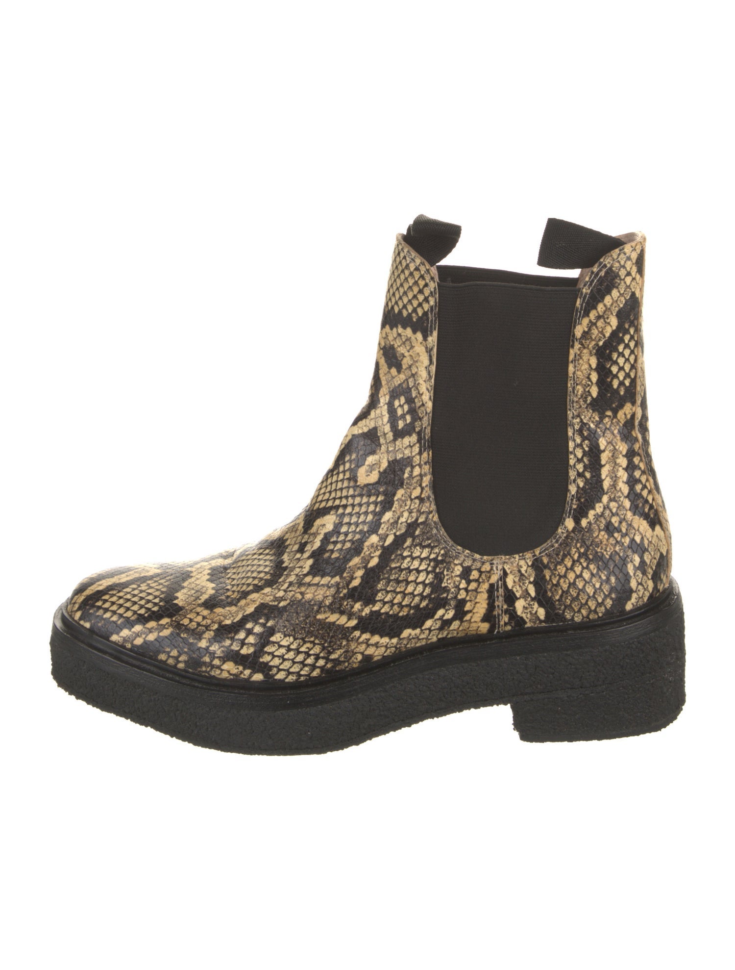 Loeffler Randall Leather Animal Print Chelsea Boots