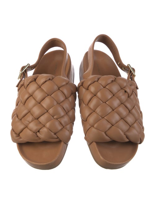 Loeffler Randall Leather Braided Accents Slingback Sandals