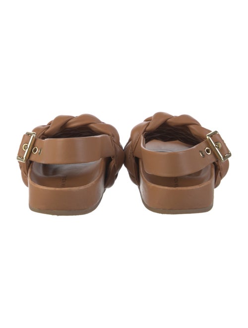 Loeffler Randall Leather Braided Accents Slingback Sandals