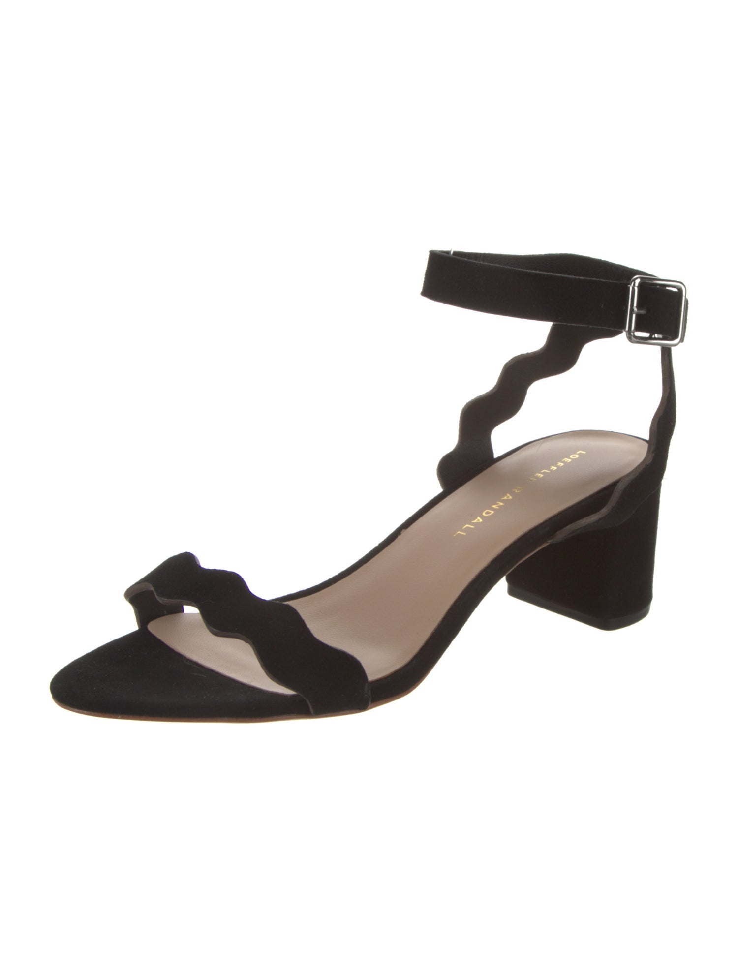 Loeffler Randall Suede Scalloped Accent Sandals