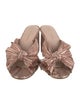 Loeffler Randall Leather Bow Accents Slides