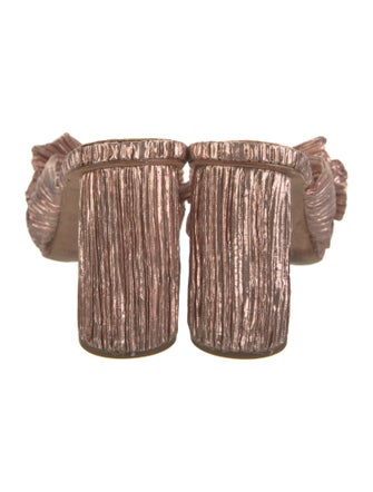 Loeffler Randall Leather Bow Accents Slides