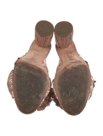 Loeffler Randall Leather Bow Accents Slides