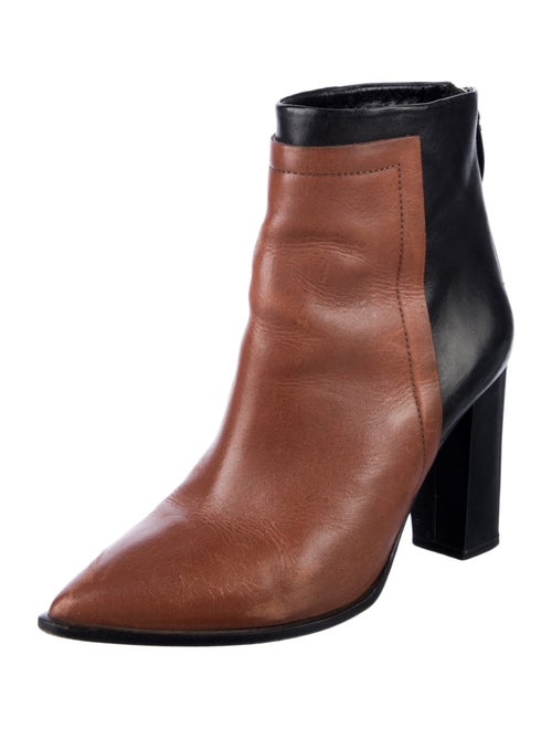 Loeffler Randall Leather Colorblock Pattern Boots