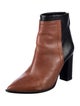 Loeffler Randall Leather Colorblock Pattern Boots