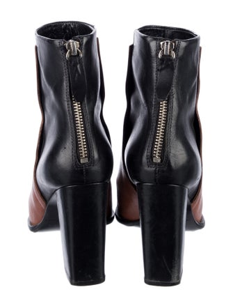 Loeffler Randall Leather Colorblock Pattern Boots