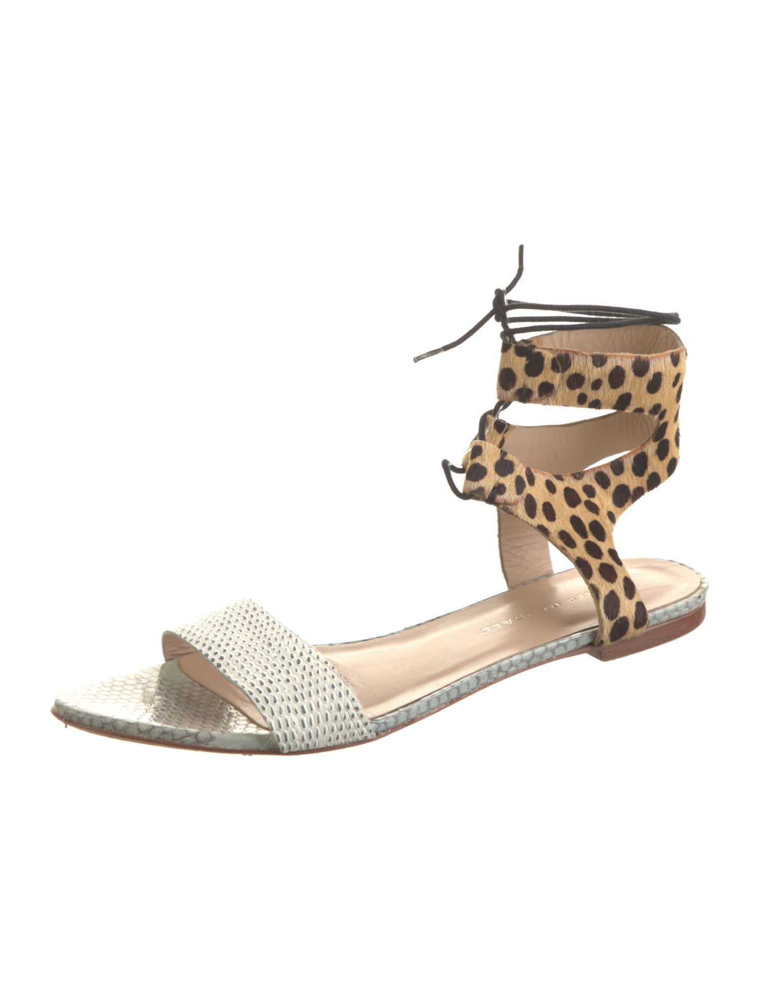 Loeffler Randall Ponyhair Animal Print Gladiator Sandals