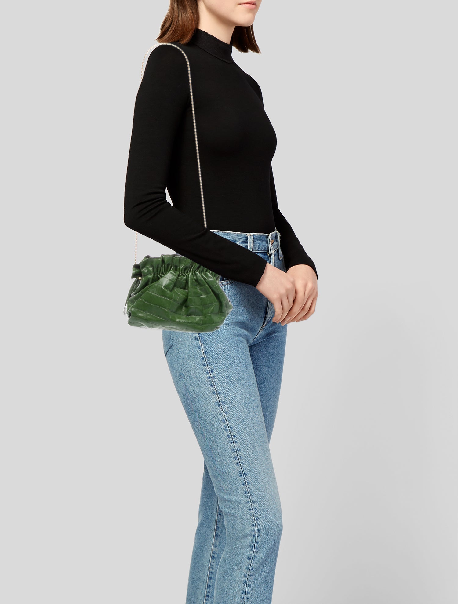 Loeffler Randall Embossed Leather Bucket Bag