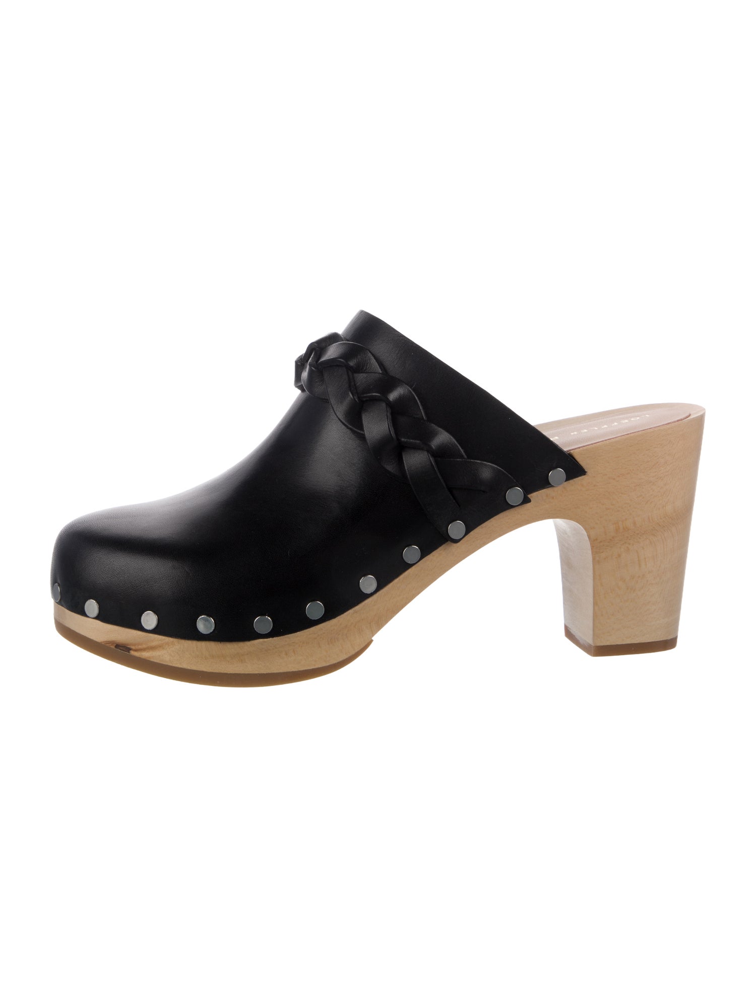 Loeffler Randall Leather Studded Accents Mules