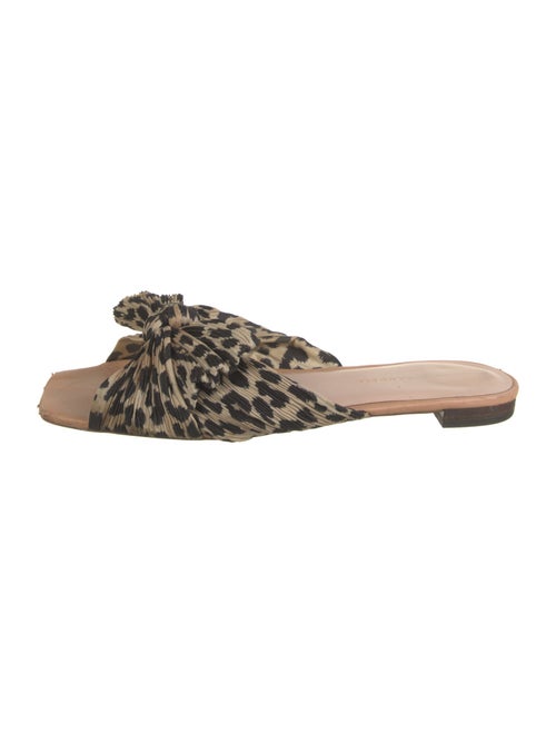 Loeffler Randall Animal Print Bow Accents Slides