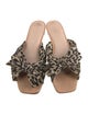 Loeffler Randall Animal Print Bow Accents Slides