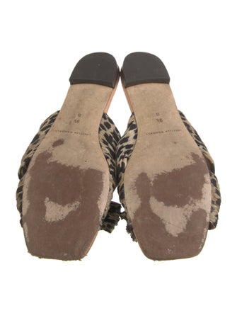 Loeffler Randall Animal Print Bow Accents Slides