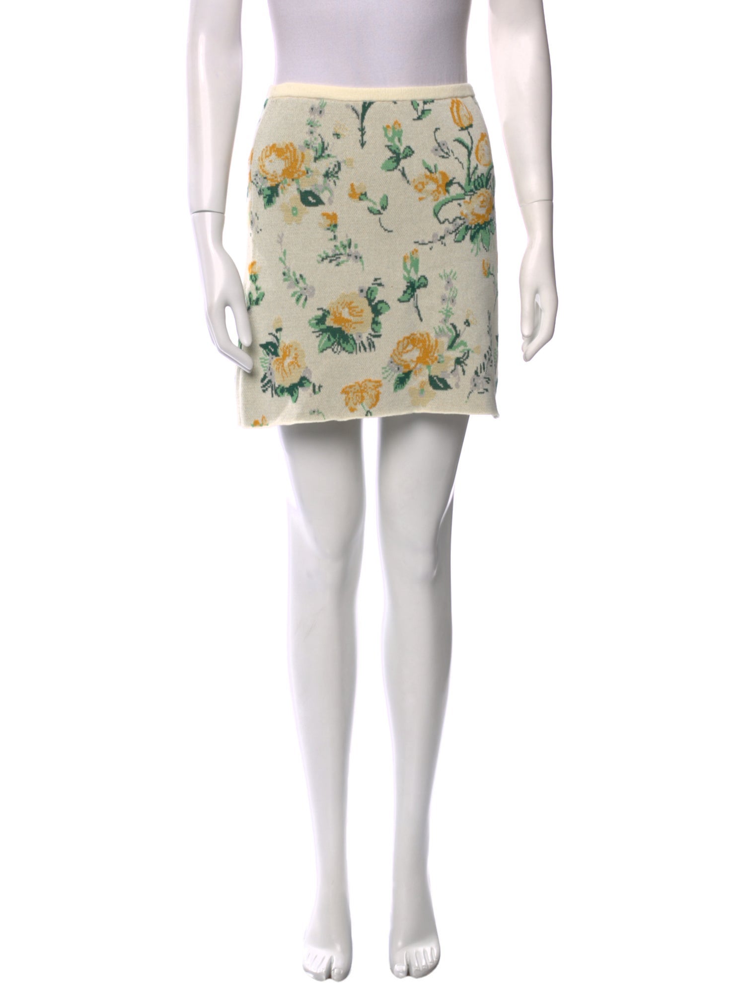 Loeffler Randall Floral Print Mini Skirt