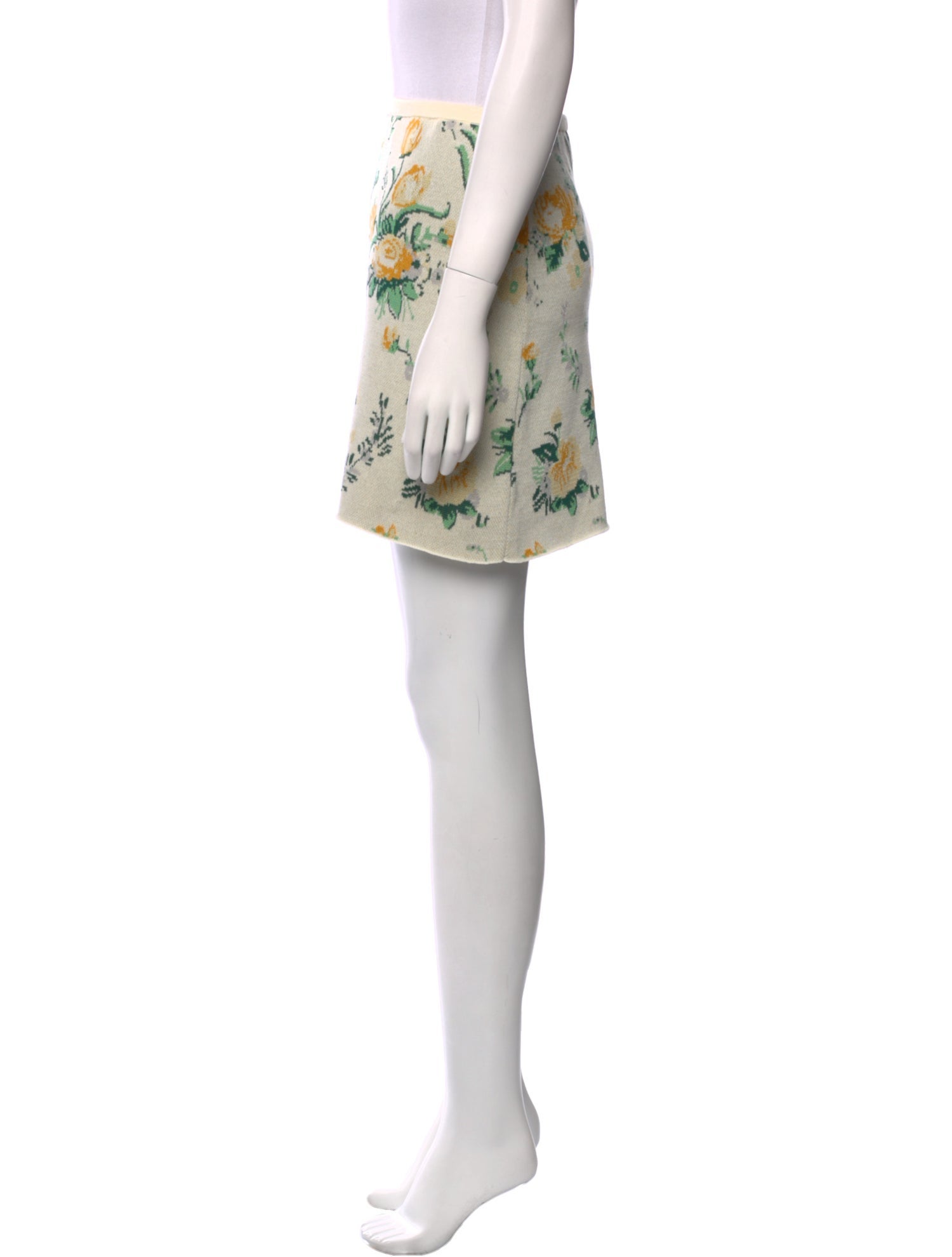 Loeffler Randall Floral Print Mini Skirt