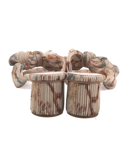 Loeffler Randall Floral Print Bow Accents Slides