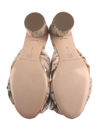 Loeffler Randall Floral Print Bow Accents Slides