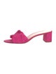 Loeffler Randall Suede Ruffle Embellishment Slides