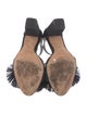 Loeffler Randall Suede Fringe Trim Accent Sandals