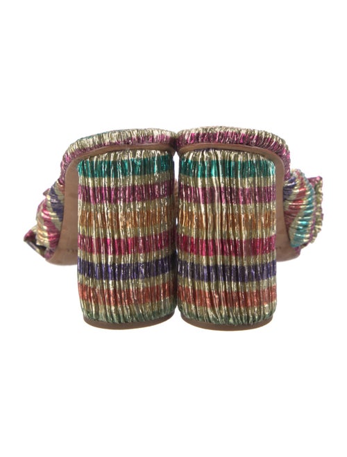 Loeffler Randall Striped Bow Accents Slides